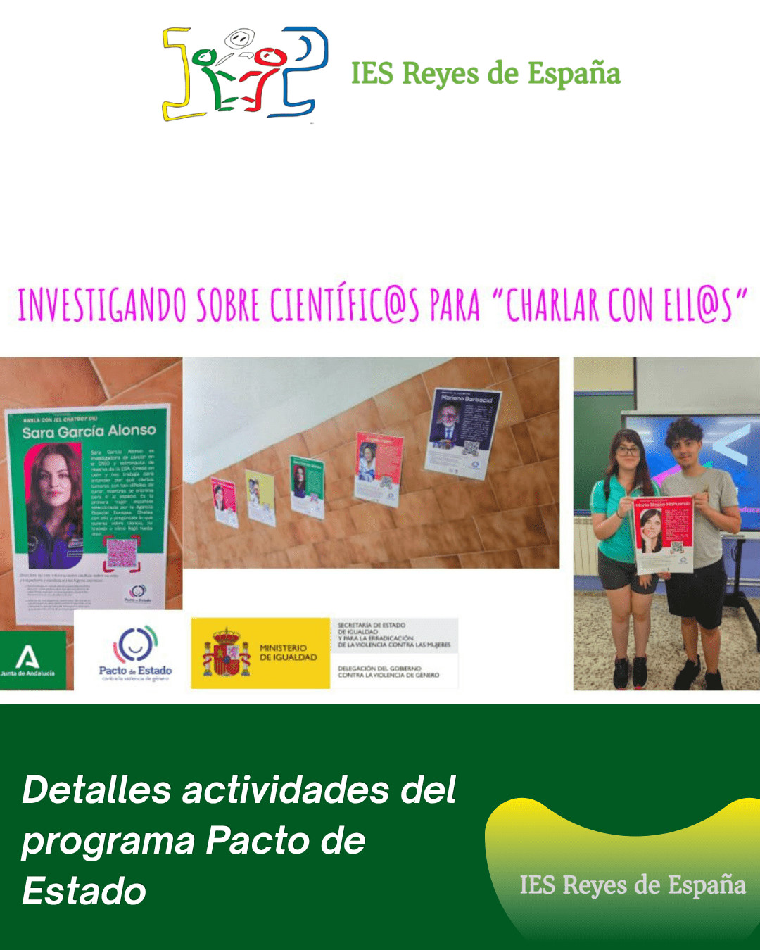 Detalles actividades del programa Pacto de Estado